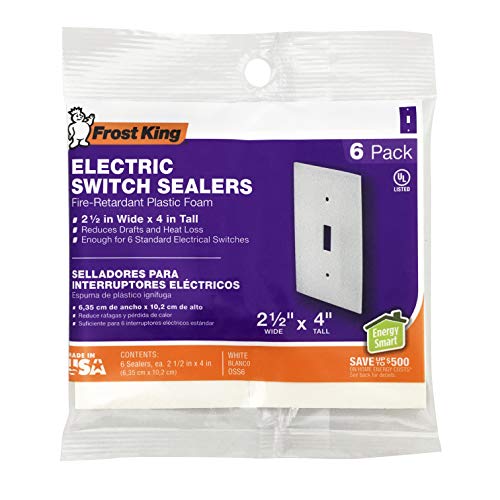 Frost King OSS6H 6 Switch sealers, White, 2-1/2 x 4&quot