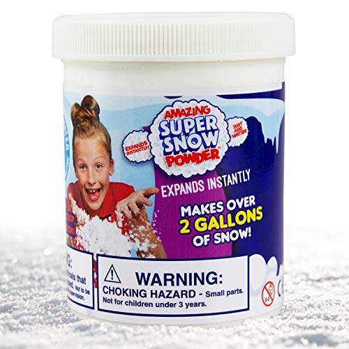 Book Cover Amazing Super Snow Powder By Be Amazing! Toys - Faux Snow - Makes Over 2 Gallons Of Artificial Snow - Includes Plastic Bucket, Shovel & Mess-Free Play Mat - Non-toxic Snow For Kids â€“ Ages 4+