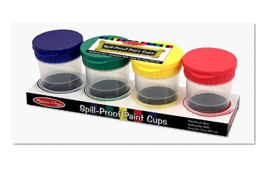 Book Cover Melissa & Doug Spill Proof Paint Cups, Set of 4