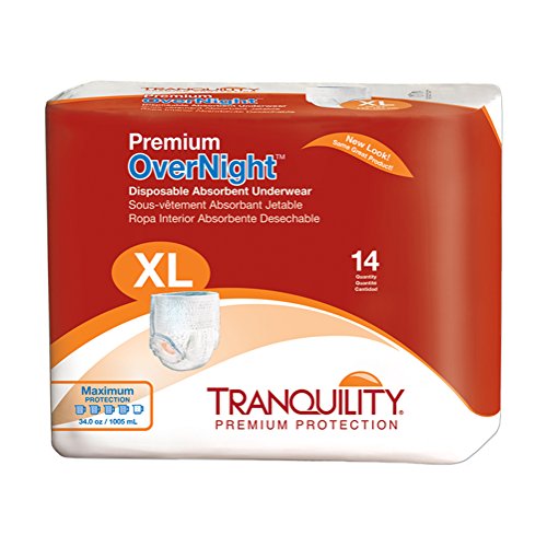 Book Cover Tranquility Premium Overnight Disposable Absorbent Underwear (DAU) - XL - 14 ct