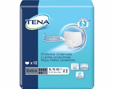 SCA TENA Protective Underwear, Extra Absorbency, X-Large - Case of 48 (Formerly Model 72412)