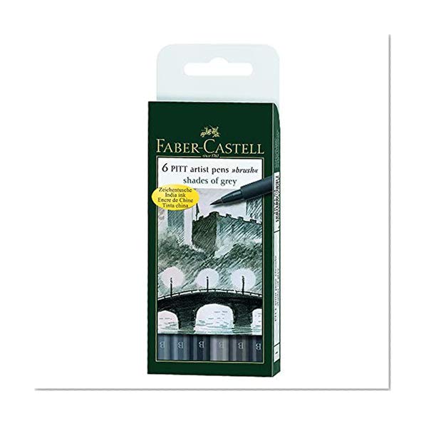 Faber-Castell 167104 Feutre PITT artist pen nuances gris étui de 6