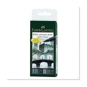 Faber-Castell 167104 Feutre PITT artist pen nuances gris étui de 6