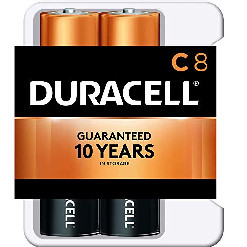 Duracell - CopperTop C Alkaline Batteries with recloseable package - long lasting, all-purpose C battery for household and business - 8 Count