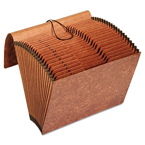 Pendaflex Heavy Duty Expanding File with Extra-Thick Cover, Tyvek Reinforced Edges, 21 Pockets, A–Z Tabs, Elastic Cord Closure, Letter Size (R117ALHD),Brown