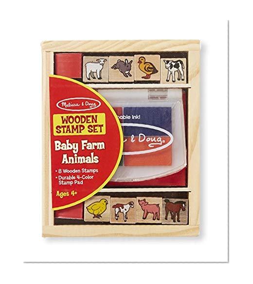 Melissa & Doug - 11639 - Loisir Créatif - Jeu de timbres jeunes animaux de la ferme