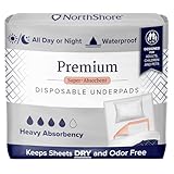 NorthShore Premium, 36 x 36, 45 oz., Peach Super-Absorbent Underpads (Chux), X-Large, Pack/10