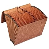 Pendaflex Heavy Duty Expanding File with Extra-Thick Cover, Tyvek Reinforced Edges, 21 Pockets, A–Z Tabs, Elastic Cord Closure, Letter Size (R117ALHD),Brown