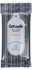 Cottonelle Fresh Care Flushable Wipes, Travel Pack, 12 Travel Packs of 10 Cloths Each (120Ct)