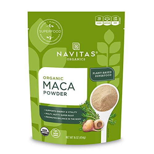 Book Cover Navitas Organics Maca Powder, 16 oz. Bag, 52 Servings â€” Organic, Non-GMO, Low Temp-Dried, Gluten-Free