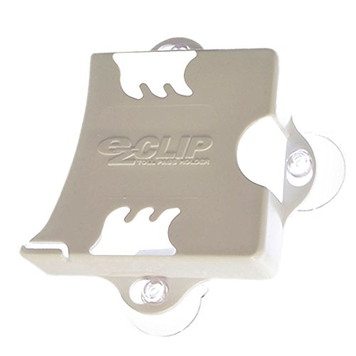 EZ-Pass Clip Electronic Toll Tag Holder for E-ZPass / i-Zoom / i-Pass - WHITE by E-Squared