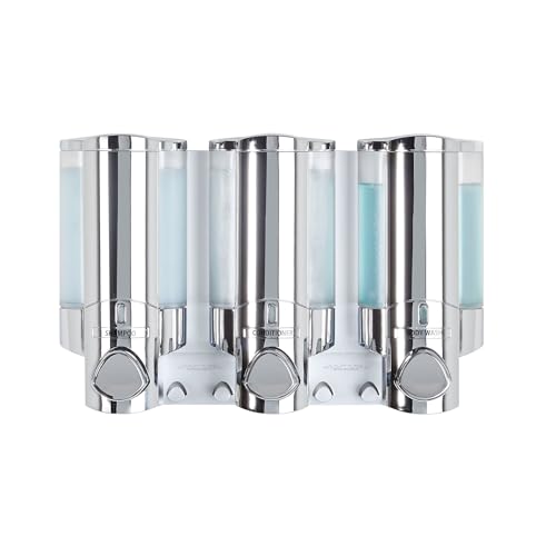 Better Living Products 76345 AVIVA Three Chamber Dispenser, Chrome