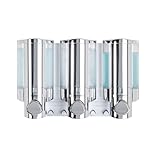 Better Living Products 76345 AVIVA Three Chamber Dispenser, Chrome