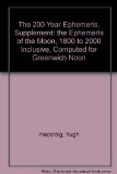 The 200 Year Ephemeris, Supplement: the Ephemeris of the Moon, 1800 to 2000 Inclusive, Computed for Greenwich Noon