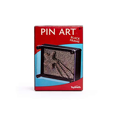 Toysmith Pin Art Fidget 3D Distraction Office Gift, Office Decor, Coworker gift, Dad Gift, 5", Black