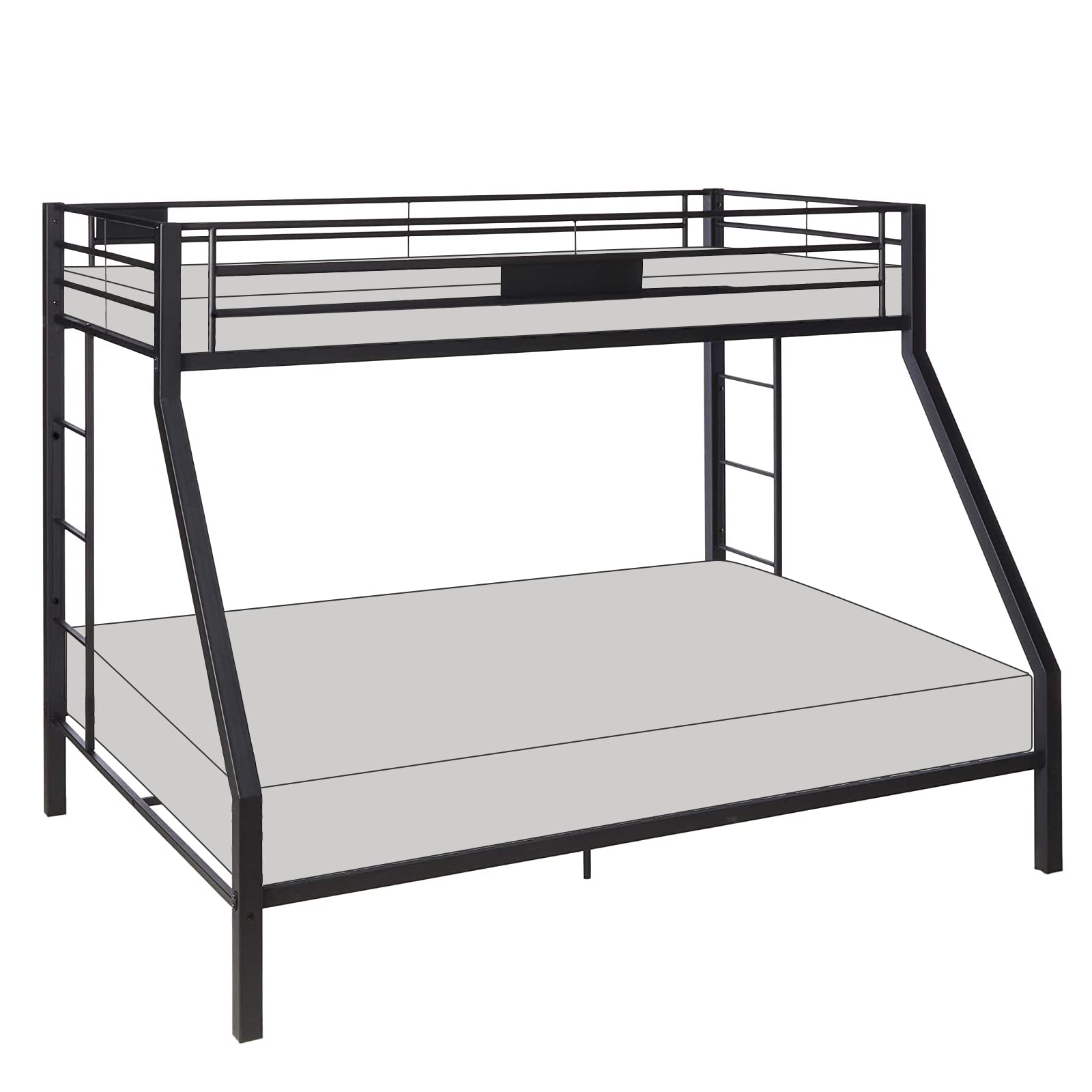 Book Cover ACME Limbra Twin XL/Queen Bunk Bed - 38000 - Sandy Black Twin X-Large/Queen