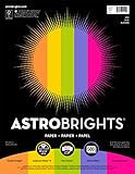 Astrobrights Color Paper, 8.5" x 11", 24 lb/89 gsm,"Joy" 5-Color Assortment, 500 Sheets (91414)