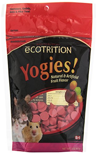 Ecotrition Yogies Hamster/Gerbil/Rat Treats, Fruit Flavor, 3.5-Ounce