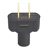 Leviton 15 Amp, 125 Volt, Non Grounding Plug, 48643-E, Black