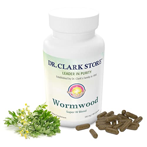 Book Cover Dr Clark Wormwood Super W Blend 330 mg, 100 Gelatin Capsules