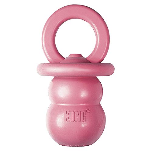 Book Cover KONG - Puppy Binkie - Soft Teething Rubber, Treat Dispensing Dog Toy (Assorted Colors) - for Small Puppies
