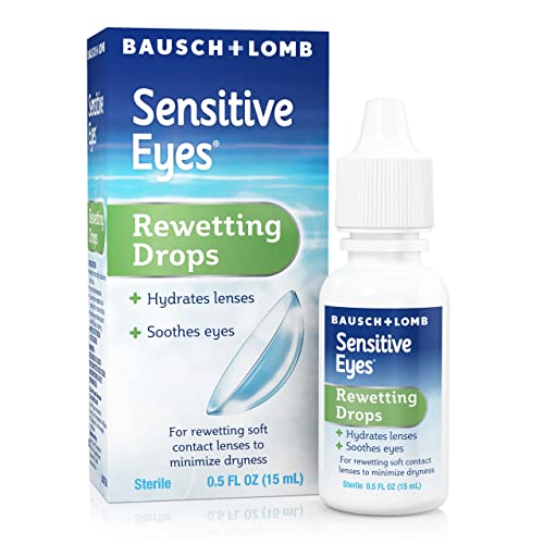 Contact Lens Solution by Bausch & Lomb, for Rewetting Soft Contact Lenses, 0.5 Fl Oz