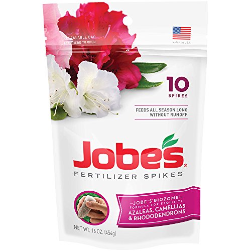 Jobe’s 04101 Fertilizer Spikes, Azalea, Camellia, and Rhododendron, Includes 10 Spikes, 16 ounces, Brown
