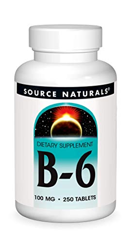 Source Naturals Vitamin B-6, 100 mg Immune System Support - 250 Tablets