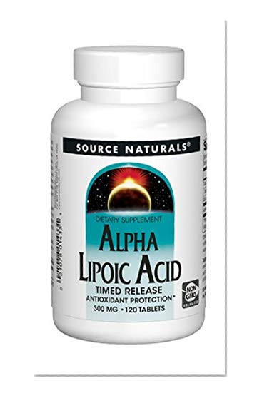 Source Naturals Alpha Lipoic Acid 300 mg Powerful Time Released Antioxidant (600 mg per serving) - 120 Tablets