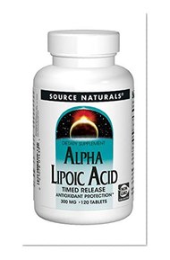 Source Naturals Alpha Lipoic Acid 300 mg Powerful Time Released Antioxidant (600 mg per serving) - 120 Tablets