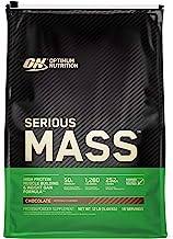Book Cover OPTIMUM NUTRITION Serious Mass Weight Gainer Protein Powder, Chocolate, 12 Pound