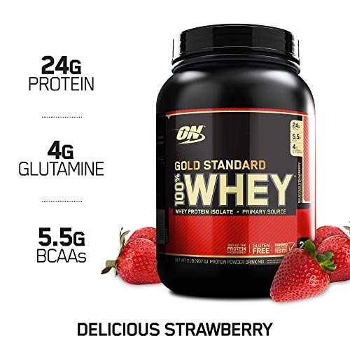 Book Cover OPTIMUM NUTRITION Gold Standard 100% Whey Protein Powder, Delicious Strawberry, 2 Pound