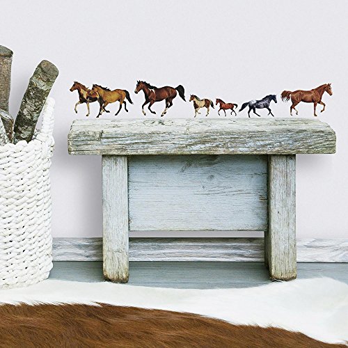 Book Cover RoomMates RMK1017SCS Wild Horses Peel & Stick Wall Decals, Multicolor