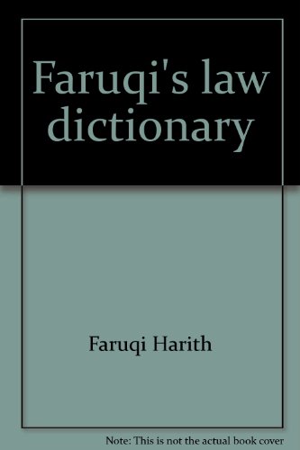 Faruqi's Law Dictionary, Arabic-English