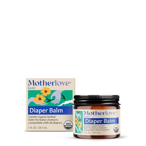Motherlove Diaper Balm (1oz) Organic Diaper Rash Creamâ€”Soothes Irritation & Restores Yeast Balanceâ€”Cloth Diaper-Safe, Zinc Oxide- & Petroleum-Freeâ€”Clinically Tested, Non-GMO, & Cruelty-Free