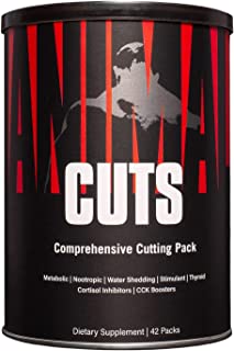 Book Cover Animal Cuts - All-in-one Complete Fat Burner Supplement with Thermogenic and Metabolism Support - Energy Booster, Raspberry Ketones and Thyroid Complex - 42 Packs