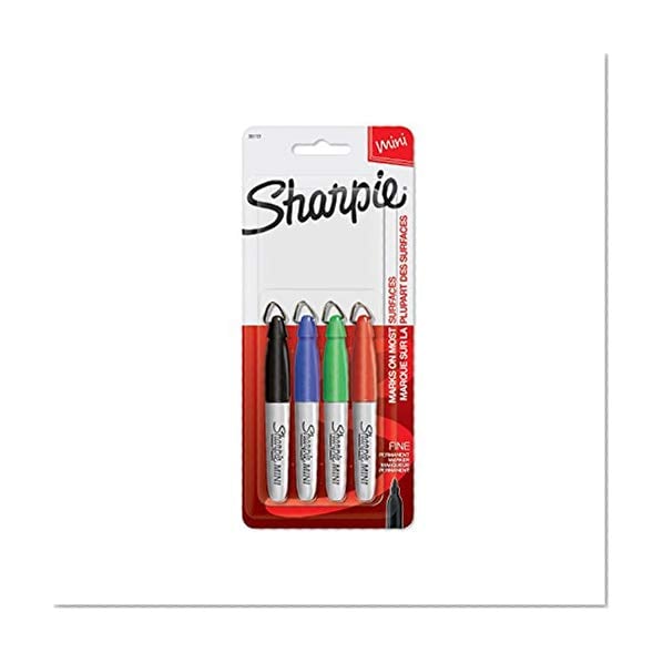 Book Cover Sharpie Mini Permanent Markers, Fine Point, Assorted Colors, 4 Count - 35113PP