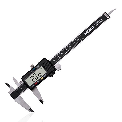 Book Cover NEIKO 01407A Electronic Digital Caliper Measuring Tool, 0 - 6 Inches Stainless Steel Construction with Large LCD Screen Quick Change Button for Inch Fraction Millimeter Conversions, Digital Caliper Measuring Tool