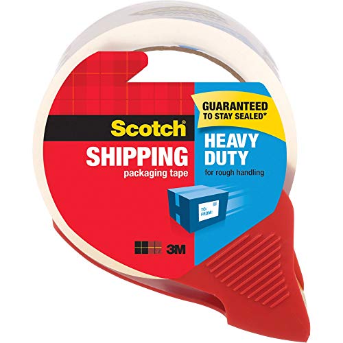 Book Cover Scotch Heavy Duty Shipping Packaging Tape, 1.88