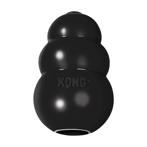 KONG - Extreme Dog Toy - Toughest Natural Rubber, Black - Fun to Chew, Chase and Fetch - for Medium Dogs