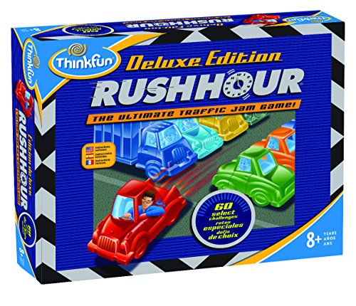 Book Cover ThinkFun Rush Hour Deluxe Traffic Jam Logic Game and STEM Toy â€“ Tons of Fun with Over 20 Awards Won, International for Over 20 Years
