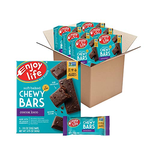 Book Cover Enjoy Life Foods Chewy Bars, Cocoa Loco Nut Free Bars, Soy Free, Dairy Free, Non GMO, Gluten Free, 6 Boxes (30 Bars Total) (Pack of 6)
