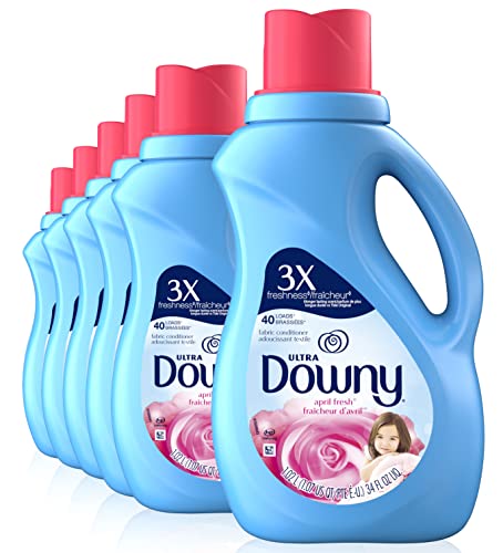 Book Cover Downy Ultra April Fresh Liquid Fabric Softener 40 Loads 34 Fl Oz (Pack of 6), Packaging May Vary