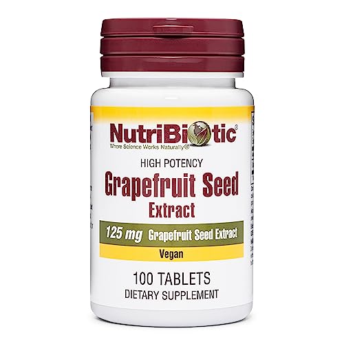 Book Cover NutriBiotic – Grapefruit Seed Extract Tablets 125mg, 100 Count | Premium Grade GSE with Bioflavonoids | Potent Immune & Overall Health Support | Easy to Swallow | Vegan, Gluten Free, Non-GMO
