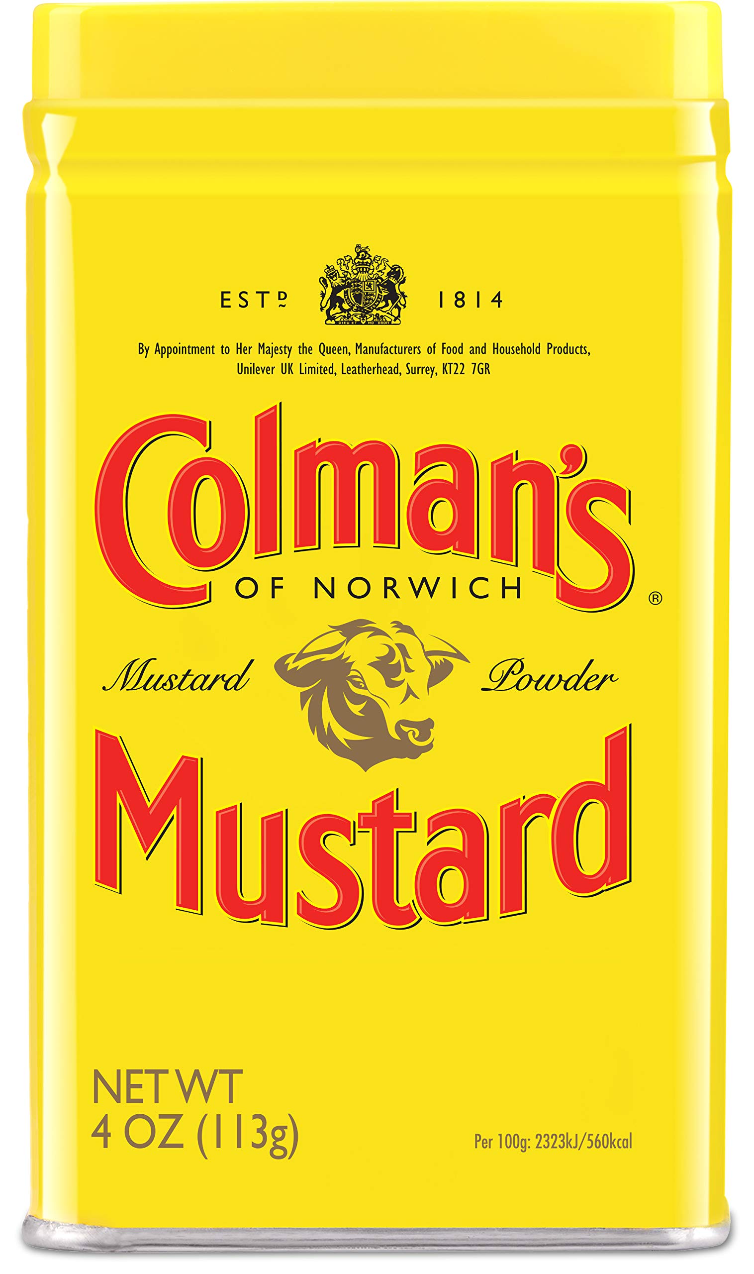 Book Cover Colman's, Dry Mustard Powder, 4 oz 4 Ounce (Pack of 1)