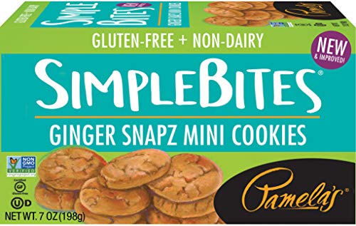 Book Cover Pamela's Products Simplebites Ginger Mini Snapz, 198 g (Pack of 6)