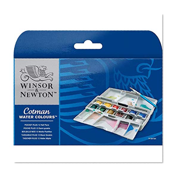Winsor & Newton Cotman Boîte d'Aquarelle Peinture Fine avec 12 1/2 Godets