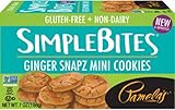 Pamela's Products Gluten Free Simplebites Mini Cookies, Ginger Snapz, 7 Ounce (Pack of 6)
