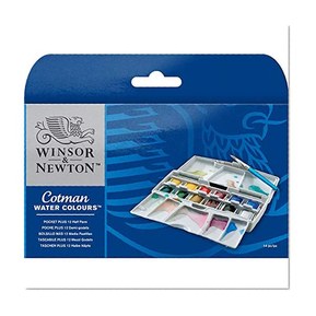 Winsor & Newton Cotman Boîte d'Aquarelle Peinture Fine avec 12 1/2 Godets