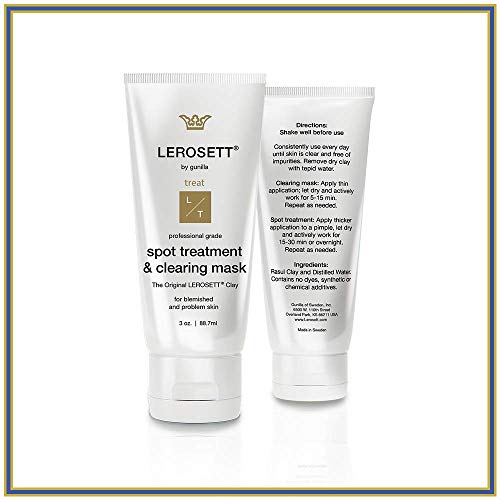 LEROSETT Organic Clay Acne Spot Treatment & Clearing Mask | 3 oz